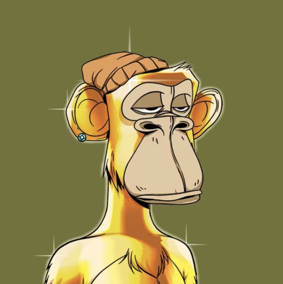 G๐ฎ๐๐๐ก๐๐๐ญ๐๐ก ๐๐ฆ (@guccheetah) on Twitter photo If this Golden Ape sells for 2.5 million dollars (666eth) does that signal an NFT bull market or the top? <a href="/BoredApeYC/">Bored Ape Yacht Club ๐</a> If this Golden Ape sells for 2.5 million dollars (666eth) does that signal an NFT bull market or the top? <a href="/BoredApeYC/">Bored Ape Yacht Club ๐</a>