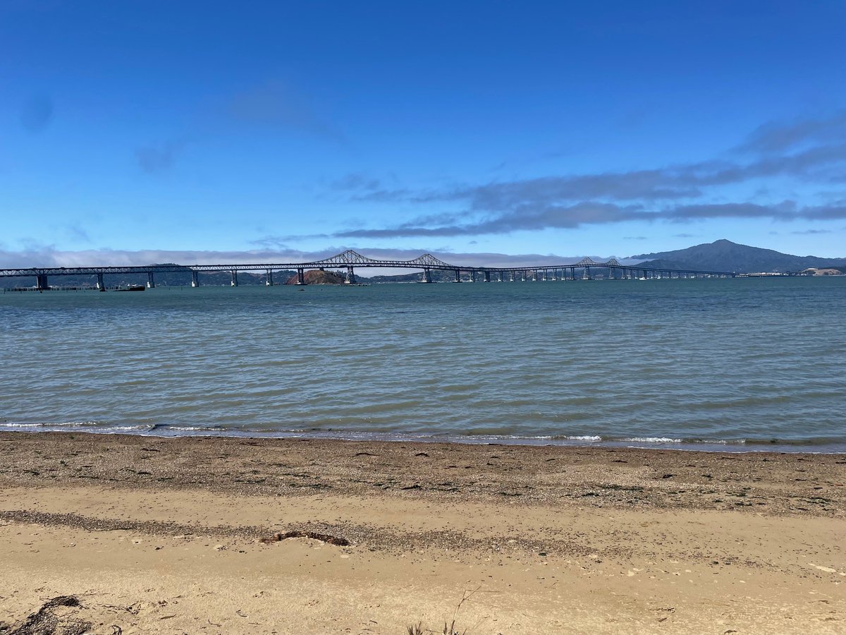 Today <a href="/EBRPD/">East Bay Regional Park District</a> held a groundbreaking for a new 2.5 mile stretch of the San Francisco Bay Trail, connecting the Richmond-San Rafael Bridge to Point Molate. Over 350 miles of the Bay Trail has been completed, with plans to have a total of 500 miles of trail encircling the Bay.