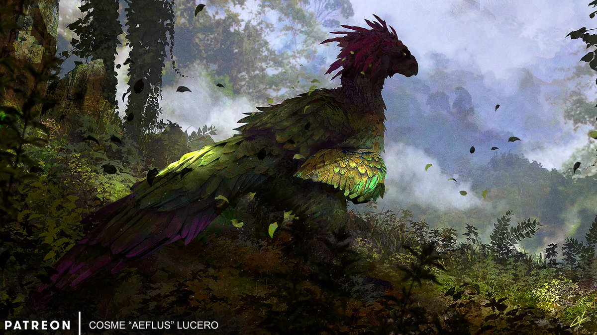 Made this piece of a wild Seikret looking at his territory. I like how the feathers camouflage with the environment.
#monsterhunter #fanart