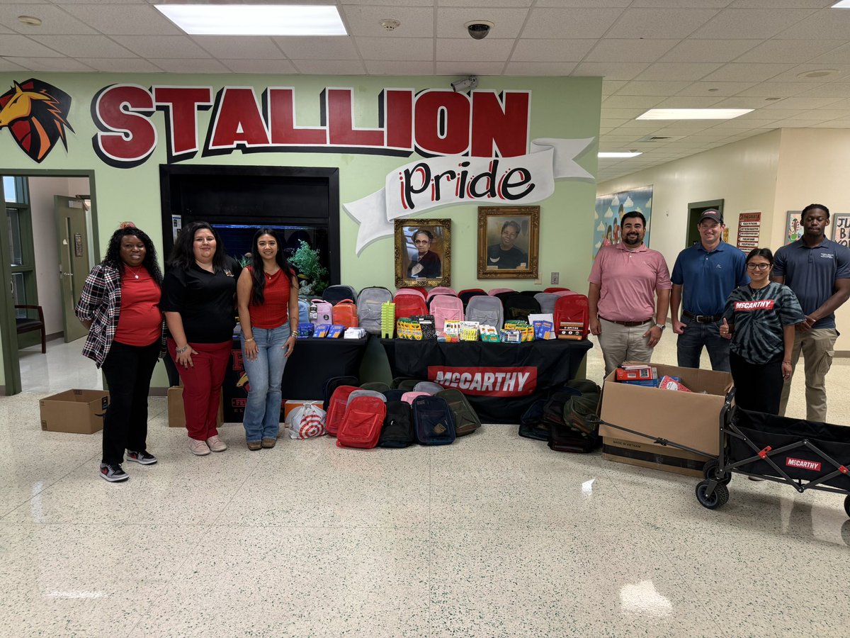 Shoutout to the McCarthy team for donating school supplies for our Back to School Bash tomorrow! 🎒✏️ Our students will benefit so much—thank you for helping us start the year strong! 💙 #BackToSchool #CommunitySupport <a href="/McCarthyBuild/">McCarthy Building Co</a>