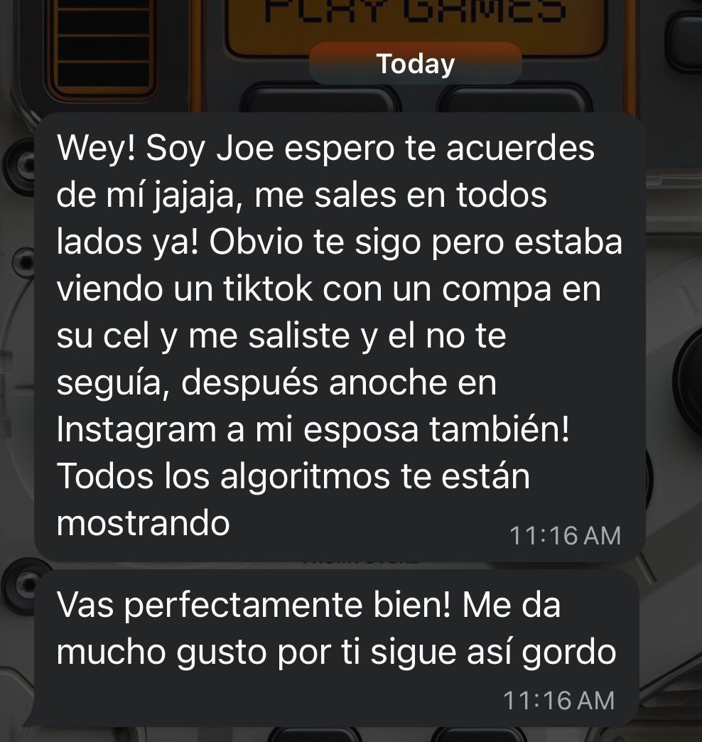 Aveces siento  que no avanzo  o que estoy perdiendo el tiempo, pero de repente te llegan estos mensajes y te motivan a seguir tirando chingazos ..