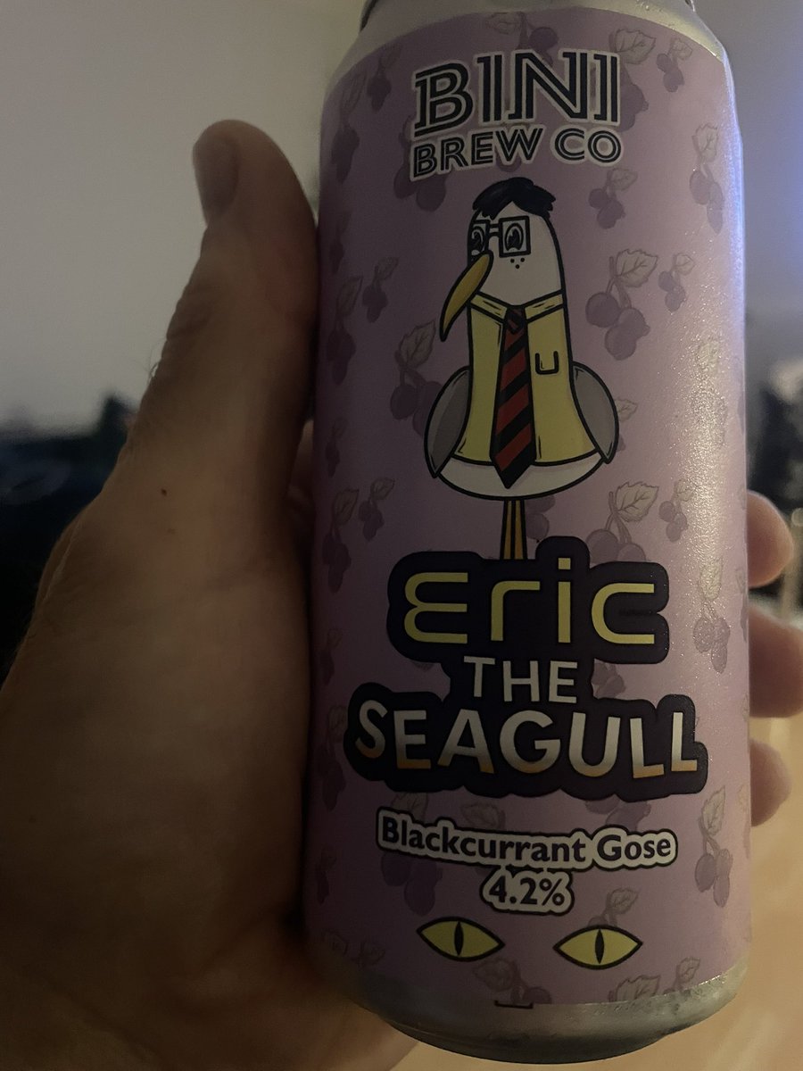 Next up Eric the Seagull Blackcurrant Gose by <a href="/BiniBrew/">Bini Brew Co</a>