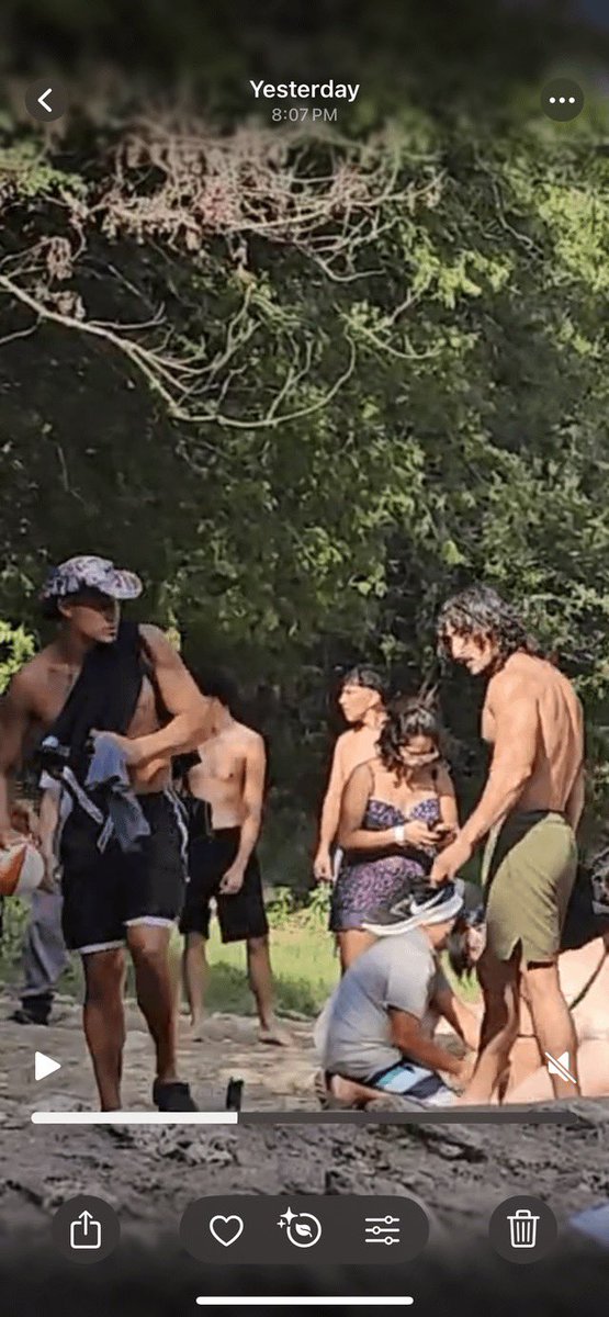 EthanOMcBride's tweet photo. ATTENTION AUSTIN: 
The 3 men who violently assaulted a trans woman &amp; her friends last weekend have still not been IDed 

•⁠Suspect 1: Man in orange shorts.
•⁠Suspect 2: Man with long dark hair in green shorts.
•⁠Suspect 3: Hispanic man in a cowboy hat

Call APD w tips! https://t.co/efYYrC0B8j