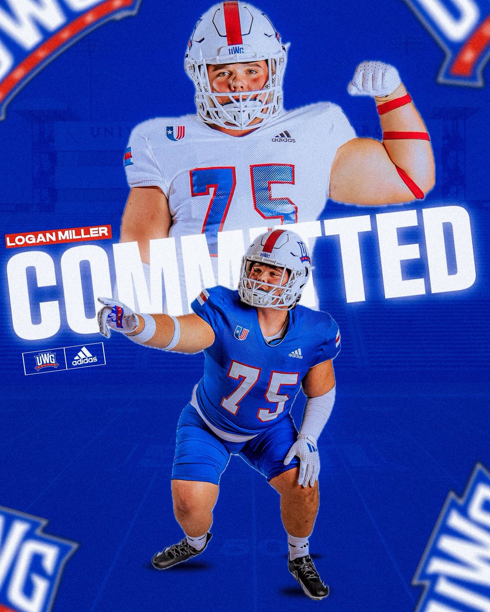 Logan Miller (@loganmiller_75) on Twitter photo After a great visit I’m blessed to announce that I am committed to <a href="/UWGFootball/">West Georgia Football</a>
<a href="/CoachNGodd/">NaShan Goddard</a> <a href="/CoachA_Davis/">Austin Davis</a> <a href="/KoachTaylor/">Coach Joel Taylor 🏈</a> <a href="/DLive1087/">Coach Paul Lively</a> <a href="/ArmwoodFTBL/">Armwood Football</a> <a href="/Coach_EDavis/">Coach_Davis</a> <a href="/CoachNickDavis/">Nick Davis</a> <a href="/On3sports/">On3</a> After a great visit I’m blessed to announce that I am committed to <a href="/UWGFootball/">West Georgia Football</a>
<a href="/CoachNGodd/">NaShan Goddard</a> <a href="/CoachA_Davis/">Austin Davis</a> <a href="/KoachTaylor/">Coach Joel Taylor 🏈</a> <a href="/DLive1087/">Coach Paul Lively</a> <a href="/ArmwoodFTBL/">Armwood Football</a> <a href="/Coach_EDavis/">Coach_Davis</a> <a href="/CoachNickDavis/">Nick Davis</a> <a href="/On3sports/">On3</a>