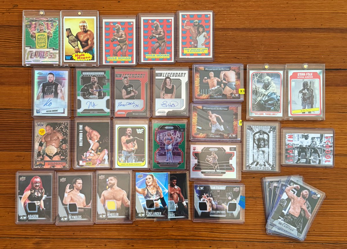 LGCards2000's tweet photo. Hey! I’m thinking of having a couple beers tn and trying a Pokemon + wrestling sale. Modern and vtg. Maybe a few other random things too. I’ll probably get started a bit after 8 EST. 
RTs appreciated!
@BUYSELLTRADETCG @SportsCardNews @CardboardBanger @TattooedBST @sports_sell https://t.co/TmJmszBWdV