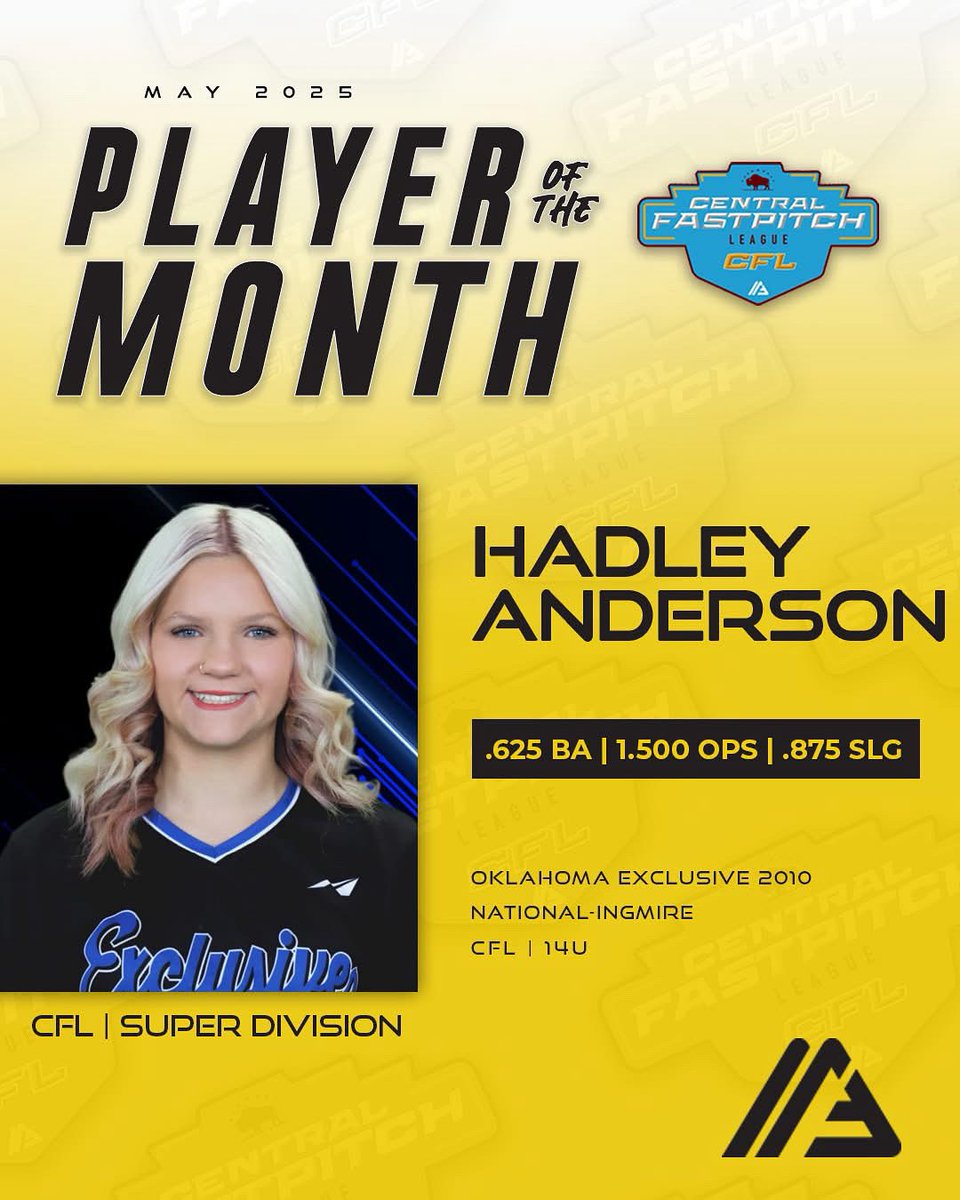 OKExclusive2010 (@okexclusive2010) on Twitter photo Congratulations Hadley Anderson on being named an Alliance Fastpitch player for the month of May! ๐ Peep those stats! <a href="/HadleyDoodle/">Hadley Anderson</a> Congratulations Hadley Anderson on being named an Alliance Fastpitch player for the month of May! ๐ Peep those stats! <a href="/HadleyDoodle/">Hadley Anderson</a>