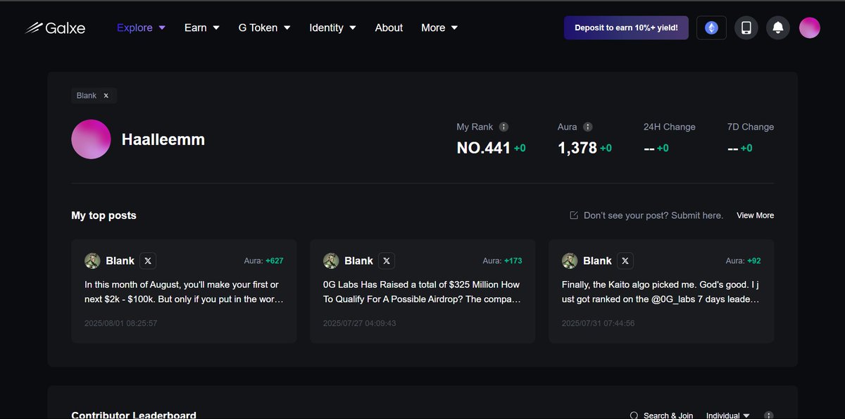 flokiii_i's tweet photo. This post made me earn so much Aura points and ranked higher on 0G galxe starboard.

I now have above 1k+ Aura points.

Next stop, 2k points.

Thank you to the solid @0G_labs community, and everyone who engages my posts regularly!

0gust finna be good.

Decentralized AI is here! https://t.co/iU2WQpX5yy