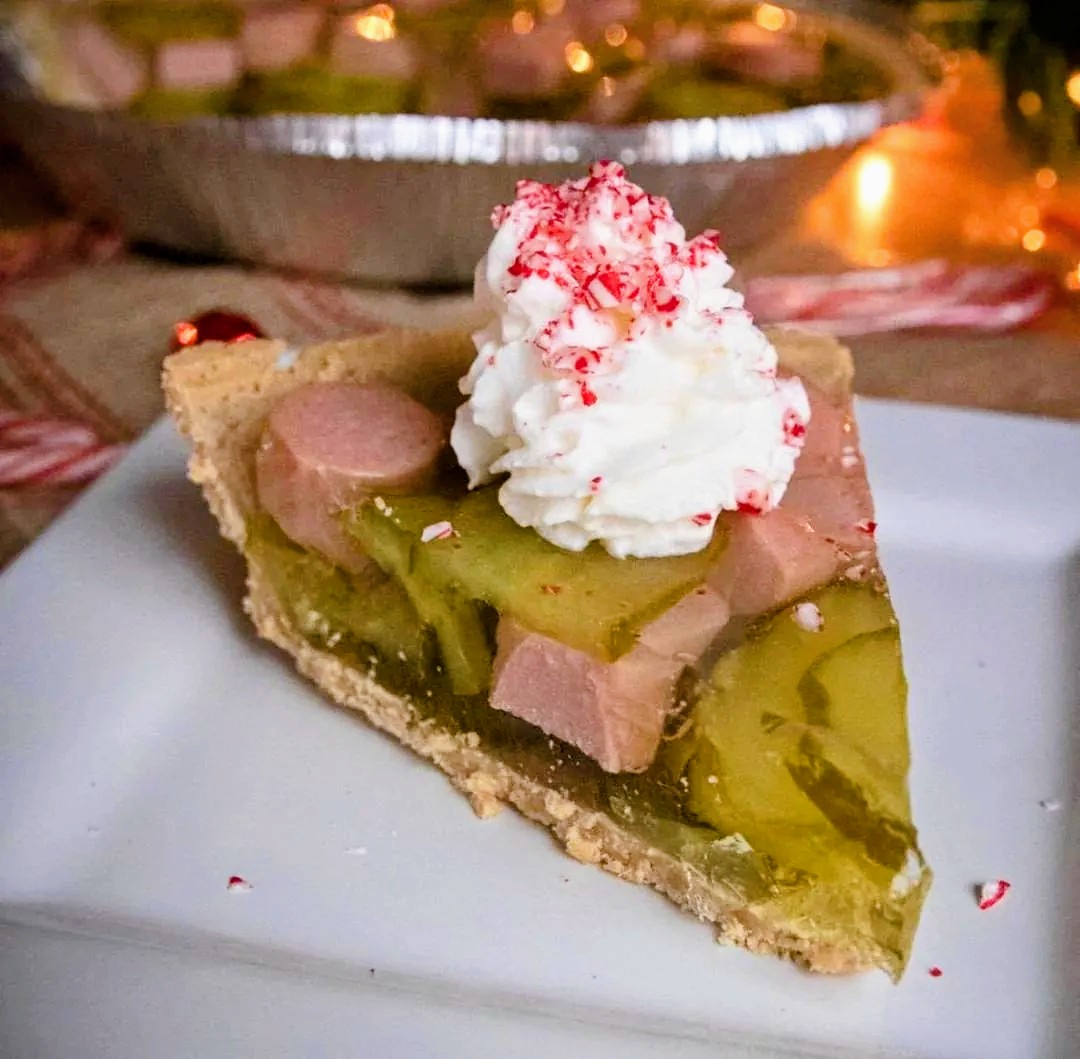 Peppermint pickle hot dog pie, anyone?