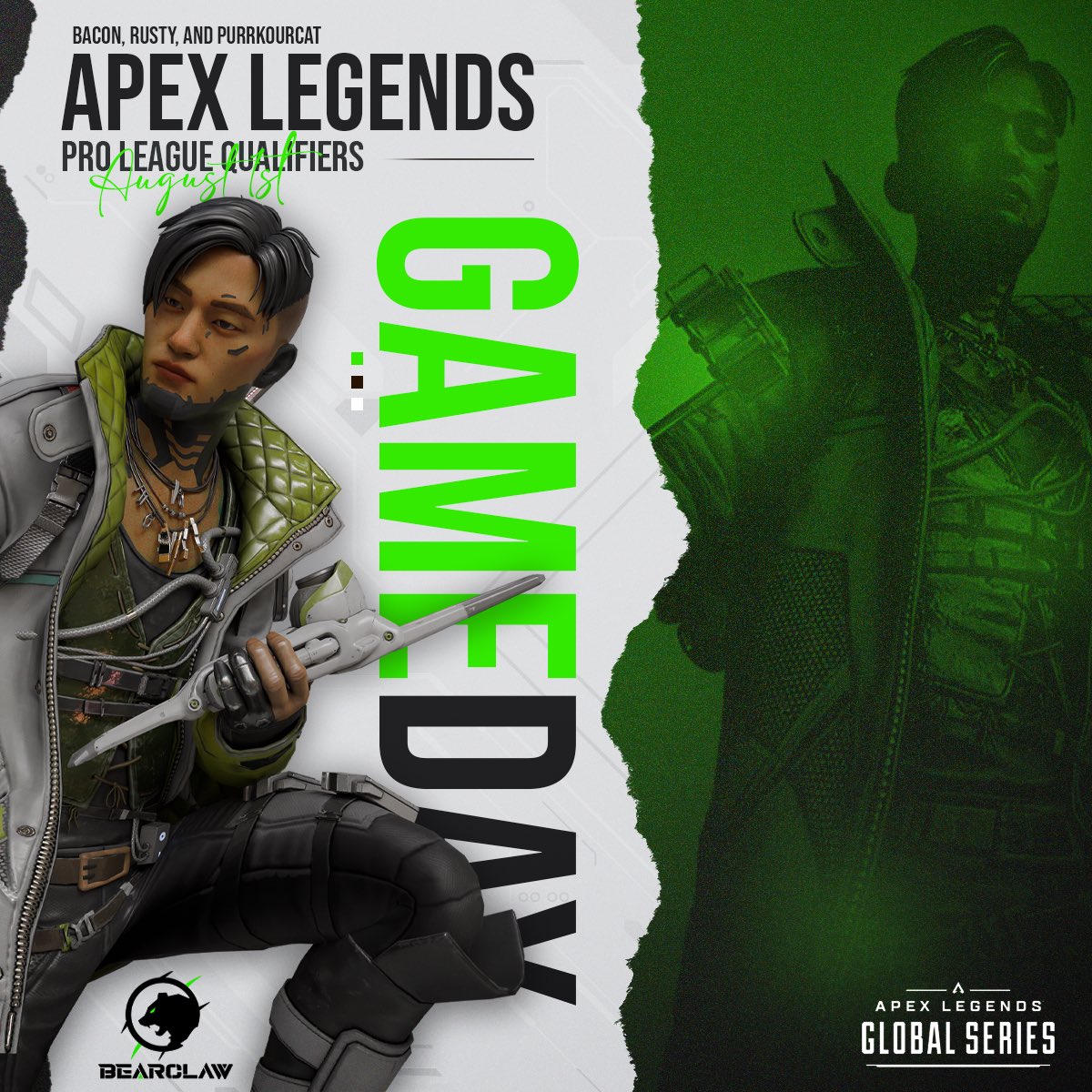 🐻🐾 The boys are BACK! 🐾🐻

They’ve been locked in over the last month training for this. Let’s support them as they show you how it’s done starting TODAY in the ALGS PLQ! 💪