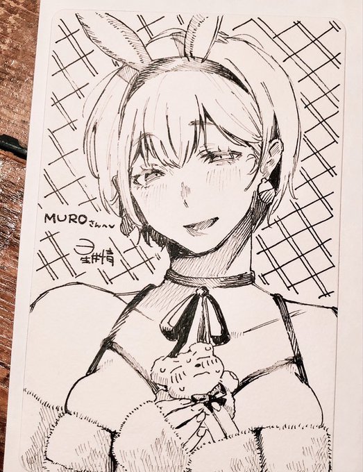 星井情最強先生大好き(@hoshiinasake)と好きなものだけ食べて楽しい話だけをする時間を過ごし、最高でした😭🦐🌺🥥🥭利水先輩描いてくださいとねだり、快くつよつよに描いていただいたのを、見て、ください………、、 