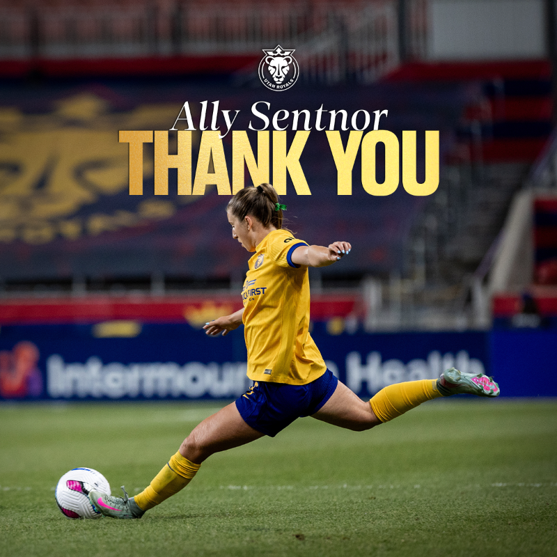 UtahRoyalsFC's tweet photo. We appreciate your passion, commitment, and contributions to the club. 

Thank you for everything, Ally 🫶