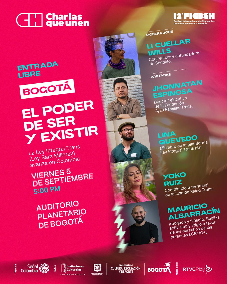 #CharlasQueUnen2025 Nombrarse es existir. 

Cinco voces trans –<a href="/ayllufamiliastr/">Fundación Ayllu Familias Trans</a>, Lina Quevedo, Yoko Ruiz y <a href="/malbarracin/">Mauricio Albarracín Caballero</a>  dialogan con <a href="/LiCWills/">Li Cuellar W.</a>  sobre la Ley Integral Trans y sus desafíos en Colombia.