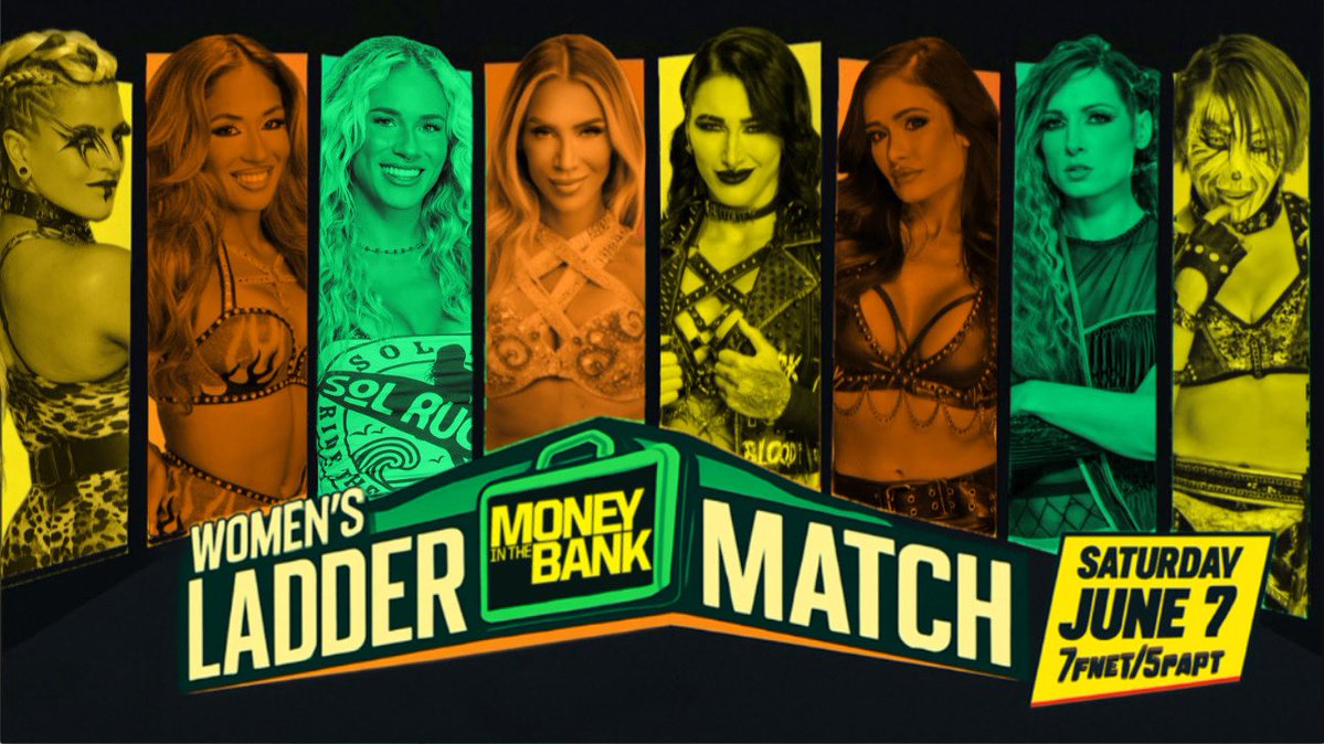 ๐๐๐พ๐๐๐๐๐๐ (@iwciverse) on Twitter photo NXT Womenโs Money in the Bank Ladder Match
Zaria (<a href="/aristra21/">๐ธโ๐๐๐โ๐ธ๐๐#CarolinaReaper #JacksonDrakesEra</a>) vs Lola Vice (<a href="/TiffyTime4ever/">#1TiffyStan๐โฐ</a>) vs Sol Ruca (@Reese4Oblivion) vs Charlotte Flair (<a href="/Tashster/">โแดแด๊ฑส๊ฑแดแดสโยฎ</a>) vs Rhea Ripley (<a href="/ripleysterror/">juls !</a>) vs Scarlett (<a href="/alluringbanks/">dani เญจเญง</a>) vs Becky Lynch (<a href="/Phenomenal_HKBW/">HKBW_Wrestling ๐ฆ๐บ</a>) vs Asuka (<a href="/MOomfiverse/">๐๐ฆ๐ซ๐ฑ๐ข๐ฏ</a>) NXT Womenโs Money in the Bank Ladder Match
Zaria (<a href="/aristra21/">๐ธโ๐๐๐โ๐ธ๐๐#CarolinaReaper #JacksonDrakesEra</a>) vs Lola Vice (<a href="/TiffyTime4ever/">#1TiffyStan๐โฐ</a>) vs Sol Ruca (@Reese4Oblivion) vs Charlotte Flair (<a href="/Tashster/">โแดแด๊ฑส๊ฑแดแดสโยฎ</a>) vs Rhea Ripley (<a href="/ripleysterror/">juls !</a>) vs Scarlett (<a href="/alluringbanks/">dani เญจเญง</a>) vs Becky Lynch (<a href="/Phenomenal_HKBW/">HKBW_Wrestling ๐ฆ๐บ</a>) vs Asuka (<a href="/MOomfiverse/">๐๐ฆ๐ซ๐ฑ๐ข๐ฏ</a>)