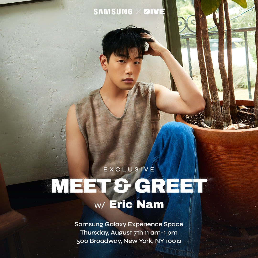 DIVE Studios (@thedivestudios) on Twitter photo <a href="/ericnamofficial/">Eric Nam (μλ¦λ¨)</a> is coming to NYC with <a href="/SamsungMobileUS/">Samsung Mobile US</a>! πΆπ«
Meet him IRL at the #GalaxyExperience Space β your chance for a FREE Meet & Greet.
π August 7 | 11AM - 1PM
π« RSVP through the link in bio
π COMMENT #GalaxyExperience Space to make it official
See you there! π <a href="/ericnamofficial/">Eric Nam (μλ¦λ¨)</a> is coming to NYC with <a href="/SamsungMobileUS/">Samsung Mobile US</a>! πΆπ«
Meet him IRL at the #GalaxyExperience Space β your chance for a FREE Meet & Greet.
π August 7 | 11AM - 1PM
π« RSVP through the link in bio
π COMMENT #GalaxyExperience Space to make it official
See you there! π