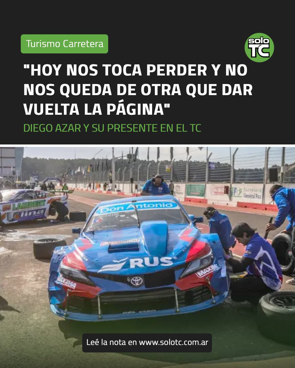 SoloTC (@solotcok) on Twitter photo 🗣 <a href="/diegoazarok/">Diego Azar</a> habló con SoloTC y evaluó su actualidad en el #TurismoCarretera.
📋 El piloto de Del Viso hizo un crudo análisis, pero señaló que lo usará como impulso para seguir adelante.
👇 La nota.
solotc.com.ar/azar-peor-temp… 🗣 <a href="/diegoazarok/">Diego Azar</a> habló con SoloTC y evaluó su actualidad en el #TurismoCarretera.
📋 El piloto de Del Viso hizo un crudo análisis, pero señaló que lo usará como impulso para seguir adelante.
👇 La nota.
solotc.com.ar/azar-peor-temp…