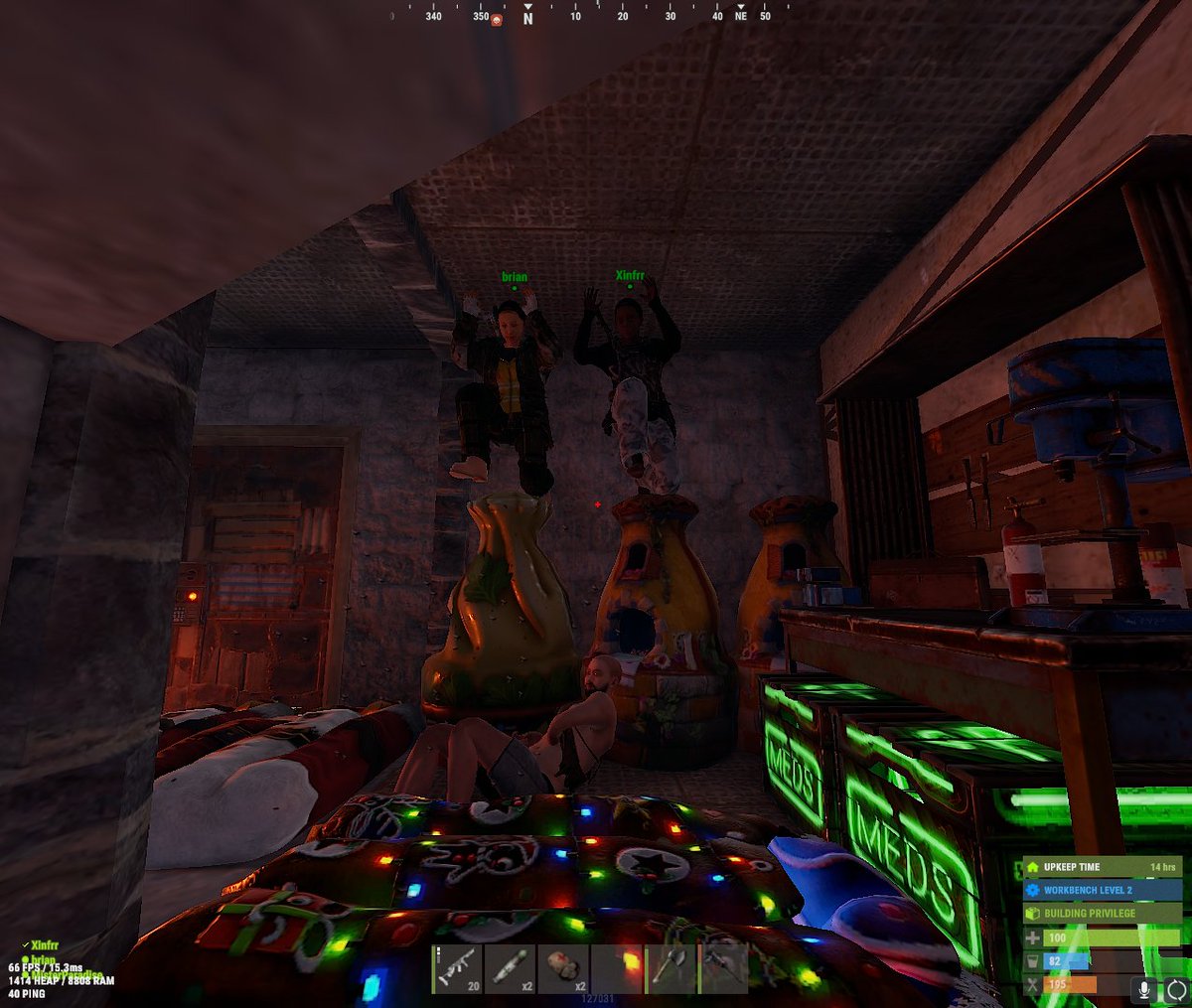 me and <a href="/x095722/">Craby</a> really just the tuffest rust duo then we got a fatass farmer <a href="/MisterParadise_/">MisterParadise</a>