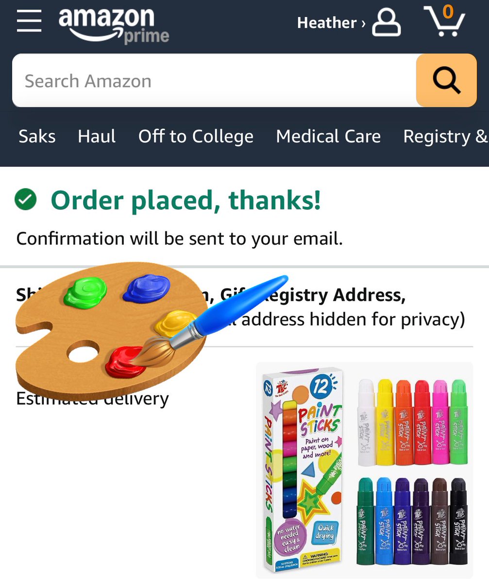 just_teachin's tweet photo. @MrsLigonInArt @Teach_WA Took it for a spin and found a fellow specialist! One “highest priority” item on its way! #clearthelist #orangebox #artmatters https://t.co/8wmBLYhyrf