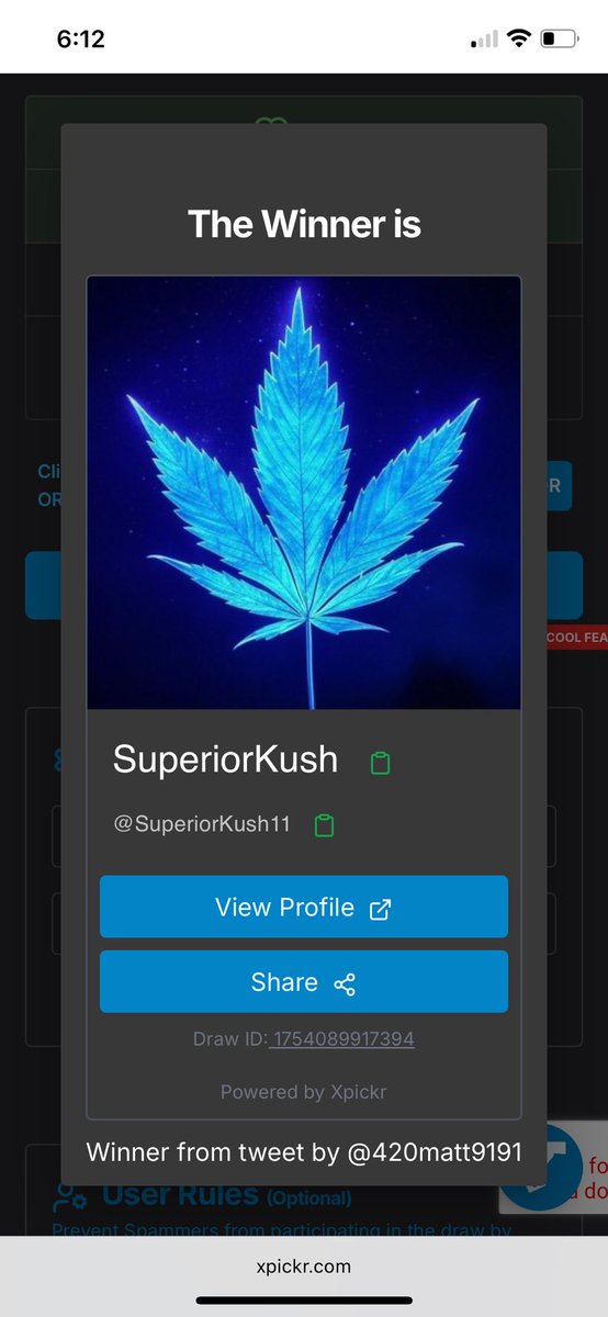 420matt9191's tweet photo. Congratulations to @SuperiorKush11 you have won mystery box from @CryptoChronicX please DM me your name and shipping info
THANK YOU ALL For Your CONTINUED Support none of this would be possible with out each and everyone of you much love fam https://t.co/wAHHPAmn75
