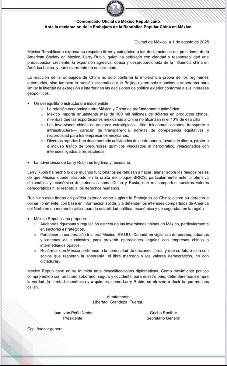 PenaNederJI's tweet photo. ⁦@SRE_mx⁩ ⁦@SEGOB_mx⁩ ⁦@Claudiashein⁩ ⁦@USAmbMex⁩ ⁦@ChrisLandauUSA⁩ ⁦@SecRubio⁩ https://t.co/VCpI61AM04