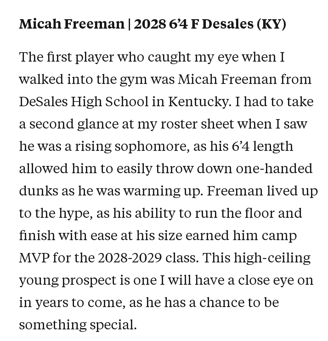 Micah Freeman (@therealmicah502) on Twitter photo I’m so proud of this write up - the hard work is paying off. Thank you <a href="/lukeharringt0n/">Luke Harrington</a> !
<a href="/BleacherProspec/">Bleacher Prospect</a>
<a href="/DeSalesHoops1/">DeSales Basketball</a>
<a href="/PrepHoopsKY/">Prep Hoops Kentucky</a> I’m so proud of this write up - the hard work is paying off. Thank you <a href="/lukeharringt0n/">Luke Harrington</a> !
<a href="/BleacherProspec/">Bleacher Prospect</a>
<a href="/DeSalesHoops1/">DeSales Basketball</a>
<a href="/PrepHoopsKY/">Prep Hoops Kentucky</a>