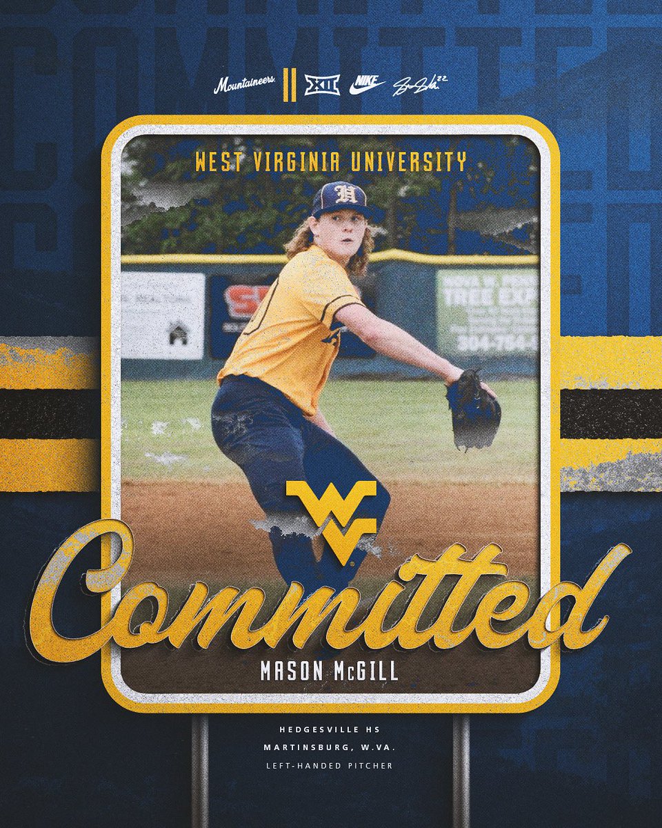 Mason McGill (@masonmcgill304) on Twitter photo I am so proud to announce my verbal commitment to <a href="/WVUBaseball/">WVU Baseball</a>!! It has been an amazing journey leading up to this point, and I am ready to work even harder than before!!! LETS GO MOUNTAINEERS💙💛 I am so proud to announce my verbal commitment to <a href="/WVUBaseball/">WVU Baseball</a>!! It has been an amazing journey leading up to this point, and I am ready to work even harder than before!!! LETS GO MOUNTAINEERS💙💛
