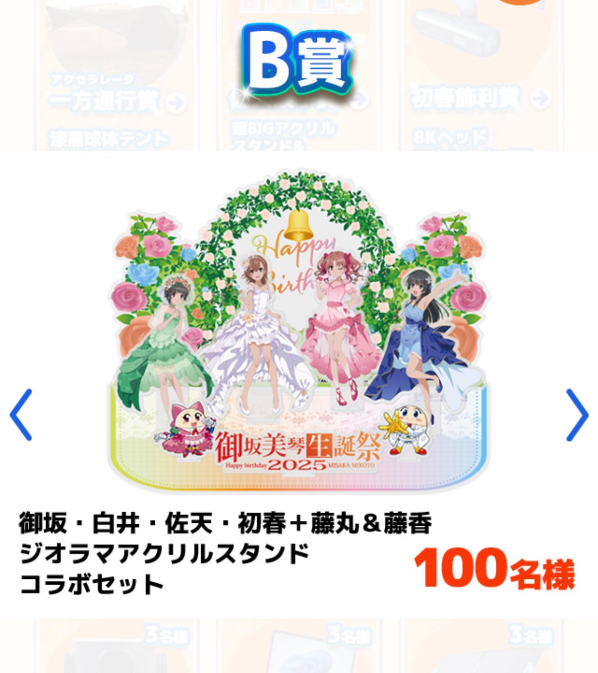 御坂生誕祭2025 佐天涙子 等身大パネルアクリルスタンド