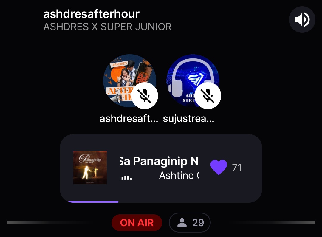 suju_streams's tweet image. 📻 NOW ON AIR CO-HOSTING WITH @AshDresAH 💙🧡

Supporting #SUPERJUNIOR &amp;amp; #AshDres 🫶🏻

Join us now ELF! 🎧✨
🔗 share.stationhead.com/s11sv52vp487

#AshtineOlviga #AndresMuhlach
#SUPERJUNIOR #슈퍼주니어 #ELF #Keepers