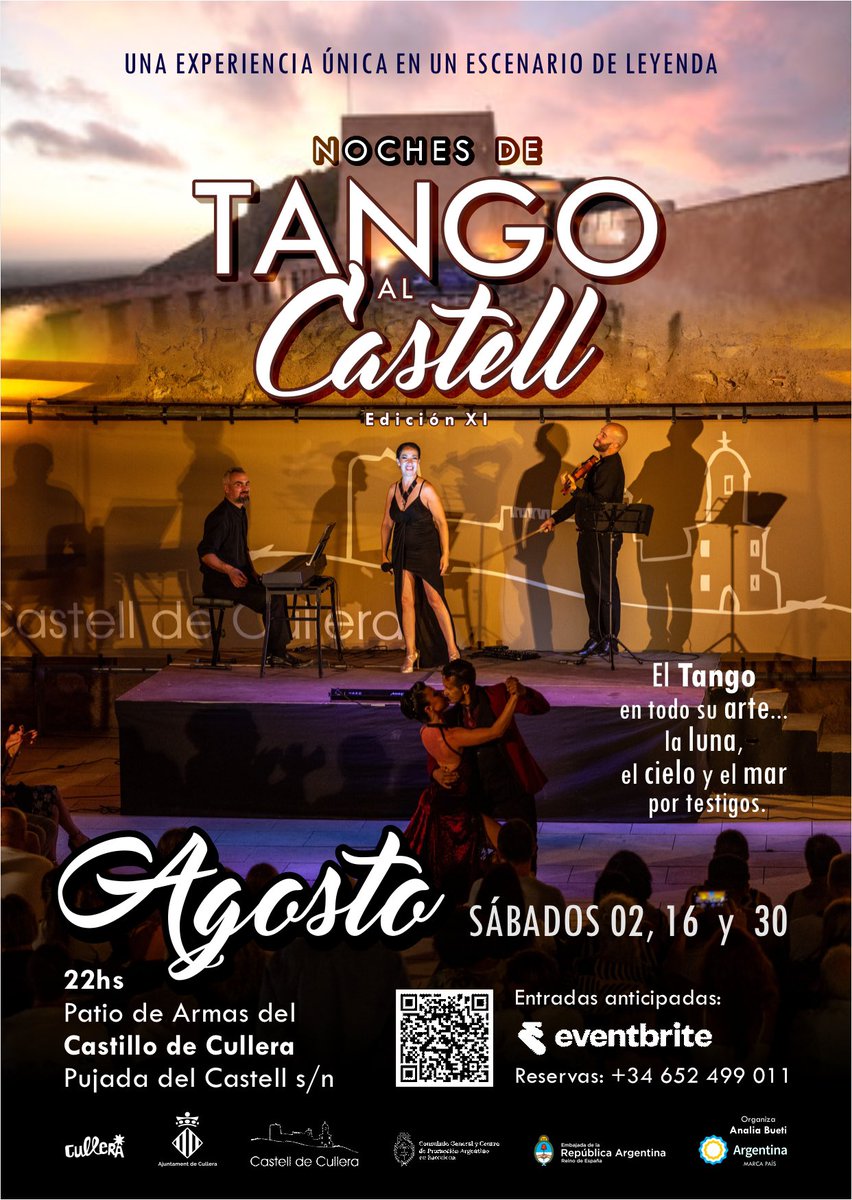 Comenzamos agosto con gran ilusión y expectantes por las tres grandes fechas que harán que las murallas del castillo y el Patio de Armas respiren aires del Río de La Plata en la música, la canción y la danza de nuestro querido TANGO.

+ INFO 

lnkd.in/dr9cHv6q