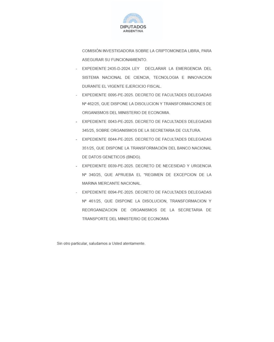 Por el Hospital Garrahan, el Financiamiento Universitario, la emergencia en Bahía Blanca. Por el rechazo rotundo a los decretos que desregulan la Marina Mercante, disuelven Vialidad Nacional, y desguazan el INTA, INTI, el Instituto Nacional del Teatro, el Banco Nacional de Datos