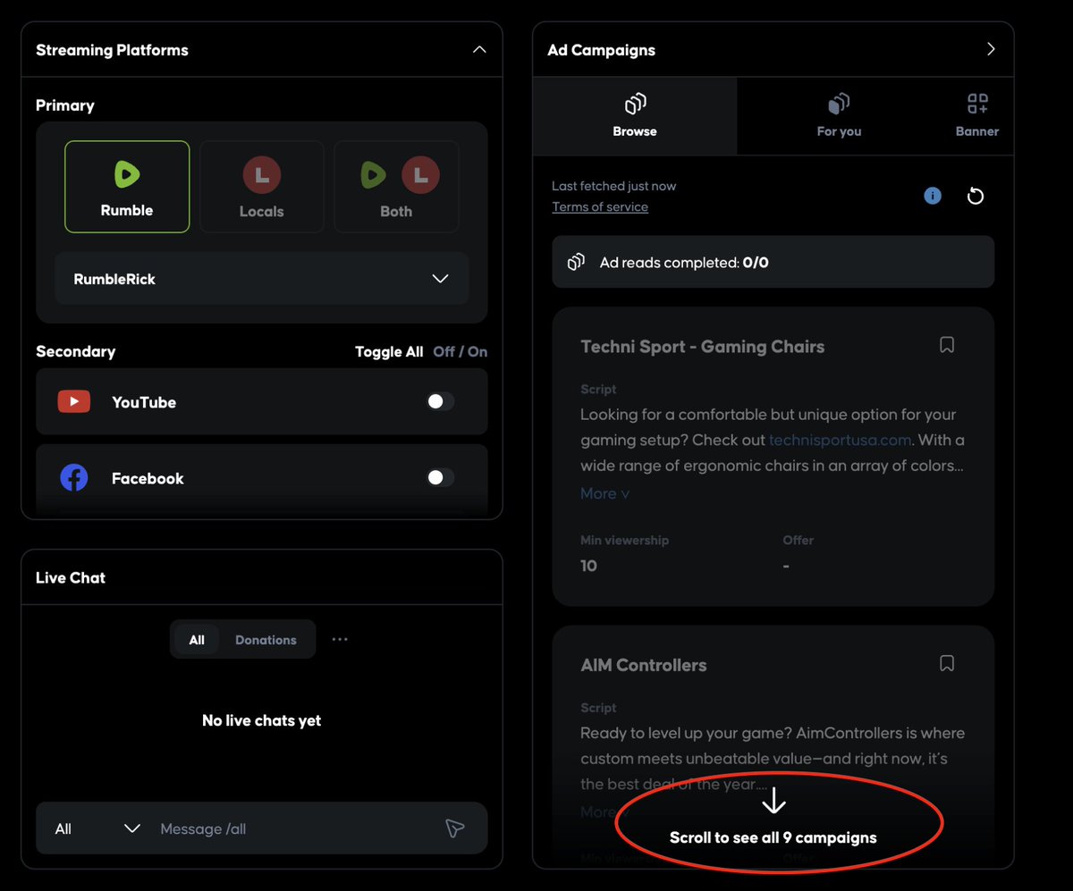 Rumble Studio has great reads

Added this to indicate that there are more available than what's in view - keep an eye on the number of campaigns as it will be increasing 

Hit the bookmark icon to make your favorite campaigns sticky at the top of the list