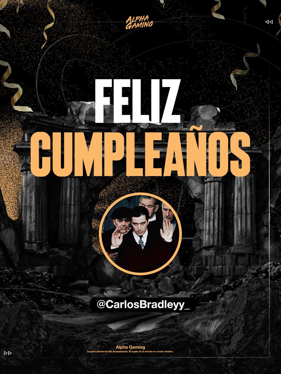 Alpha Gaming Group (@alphagamingg_) on Twitter photo ¡FELIZ CUMPLEAÑOS!
Deseamos un excelente cumpleaños a uno de nuestros jefes <a href="/CarlosBradleyy_/">ALPHA| Bradleyy</a> 🥳
Que disfrutes en tu día 👏
#UnleashThePanther #GoldenFury ¡FELIZ CUMPLEAÑOS!
Deseamos un excelente cumpleaños a uno de nuestros jefes <a href="/CarlosBradleyy_/">ALPHA| Bradleyy</a> 🥳
Que disfrutes en tu día 👏
#UnleashThePanther #GoldenFury