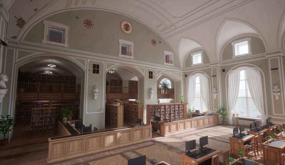 A walkthrough video of the Grand Library Environment 
youtu.be/WaSWg2OoO-o

Available now on <a href="/fab/">Fab</a> ! for <a href="/UnrealEngine/">Unreal Engine</a> 
fab.com/listings/a1513…
 #gamedev #ue5 #unrealengine