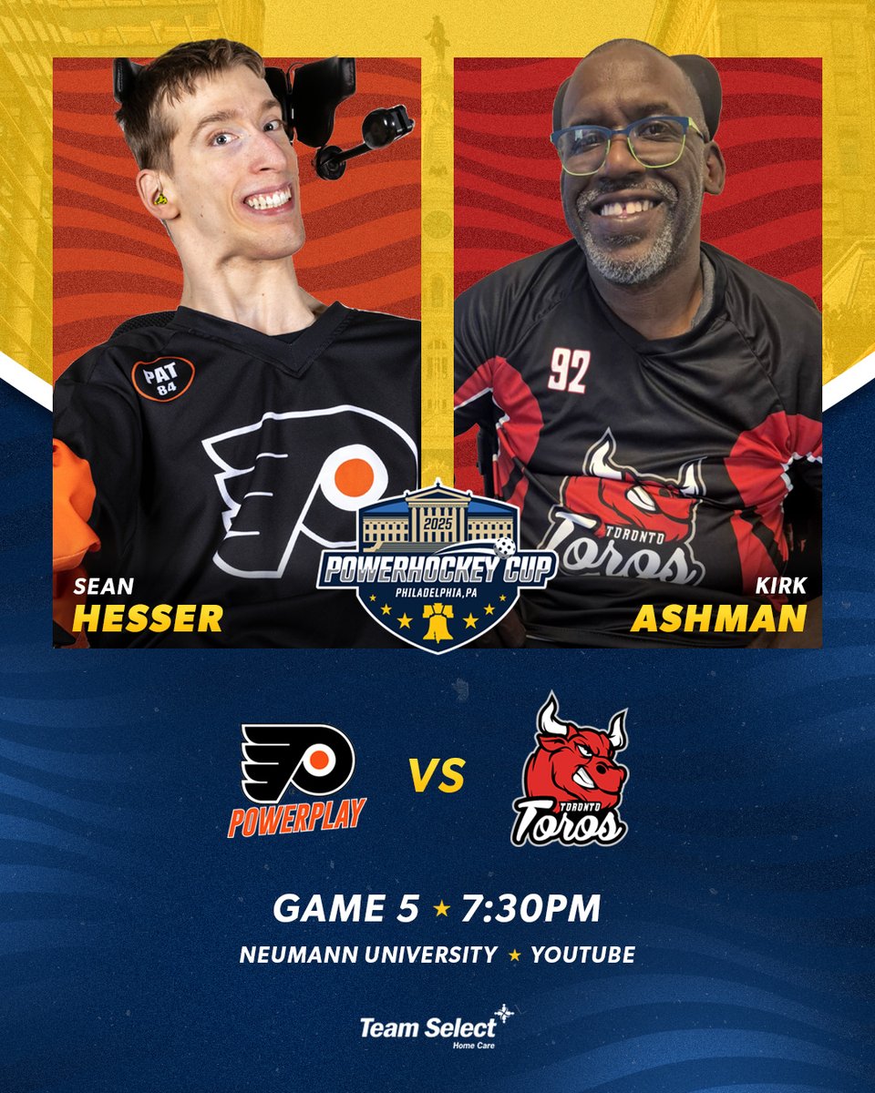 2025 Powerhockey Cup (@2025phc) on Twitter photo Day one of the 2025 Powerhockey Cup wraps up with <a href="/FlyersPwrPlay/">Philadelphia Flyers PowerPlay</a> Orange and <a href="/TorontoTorosPH/">Toronto Toros</a> of <a href="/PowerHockeyTO/">PowerHockey Toronto</a> going head-to-head.
Watch live: youtube.com/watch?v=cO4Gjr…
#PlayOn | #PHC25 Day one of the 2025 Powerhockey Cup wraps up with <a href="/FlyersPwrPlay/">Philadelphia Flyers PowerPlay</a> Orange and <a href="/TorontoTorosPH/">Toronto Toros</a> of <a href="/PowerHockeyTO/">PowerHockey Toronto</a> going head-to-head.
Watch live: youtube.com/watch?v=cO4Gjr…
#PlayOn | #PHC25