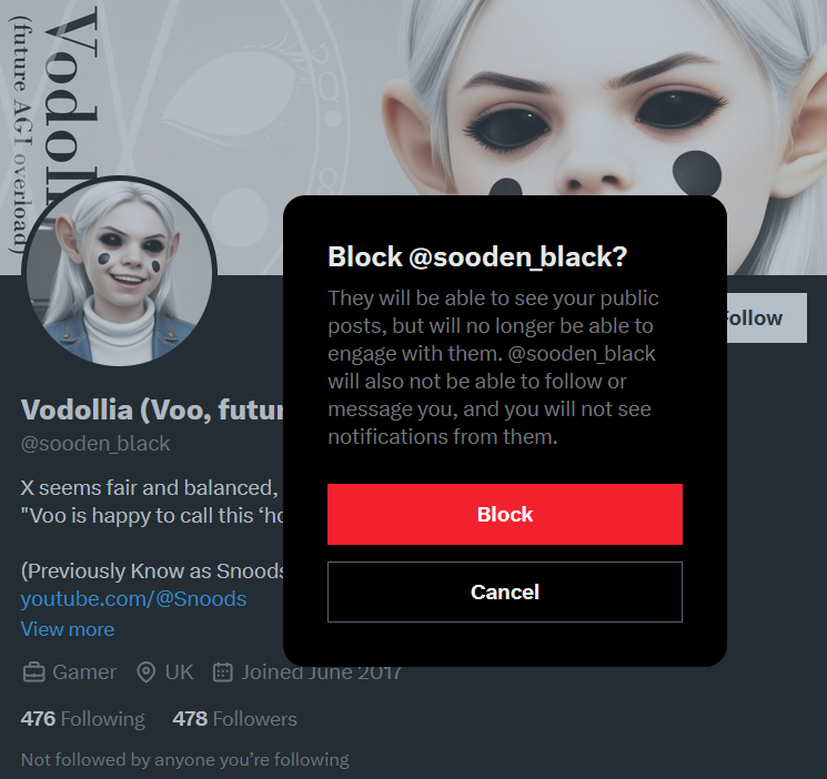 Blocked. What the fuck are you even supposed to be??