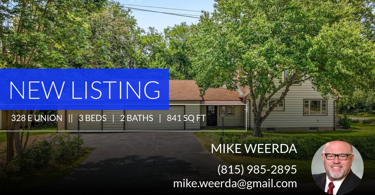 MikeWeerda's tweet photo. 📍 New Listing 📍 Take a look at this fantastic new property that just hit the market located at 328 E Union in Rockton. Reach out here or at (815) 985-2895 for more information

Mike Weerda
Broker
Gambino Realtors
Rockford, IL
815... https://t.co/K5v3scSAGe https://t.co/E0OtMkY03E
