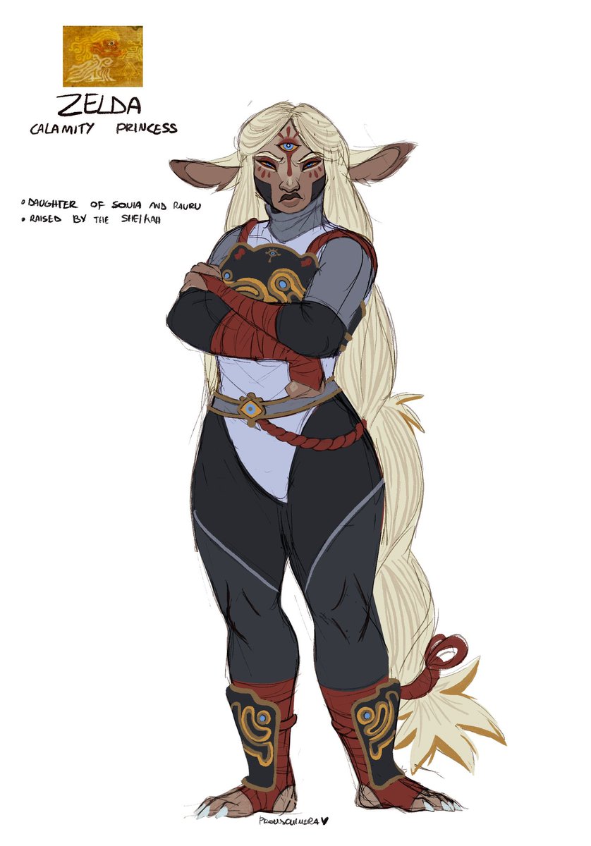 SuccubaRossa's tweet photo. Finally made my own design for Zelda whaw https://t.co/ytKlwqDw02