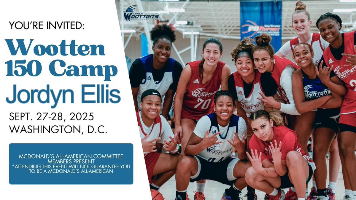 Jordyn Ellis (@jordynellis0) on Twitter photo Thank you <a href="/Wootten_Camp/">Coach Wootten's Basketball Camp</a> for this opportunity to learn and compete!๐๐พ
#Wooten150 Thank you <a href="/Wootten_Camp/">Coach Wootten's Basketball Camp</a> for this opportunity to learn and compete!๐๐พ
#Wooten150