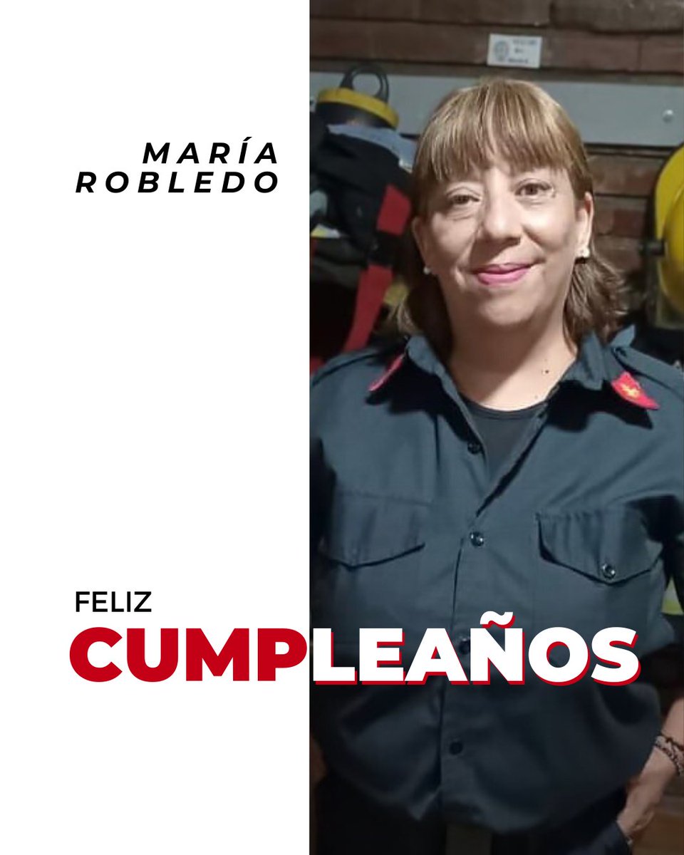 🎉 ¡Muy feliz cumpleaños a la Ayudante Principal María Robledo! 🎉

#BVI #BomberosdeItuzaingó #cumpleaños