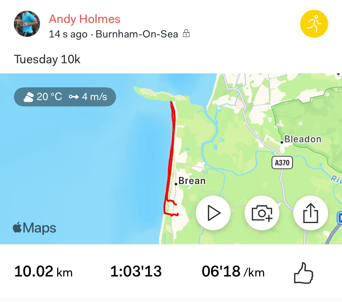 try2getfit's tweet photo. A couple of good beach runs on Berrow Beach (Brean) this last week https://t.co/6E9VztARWY