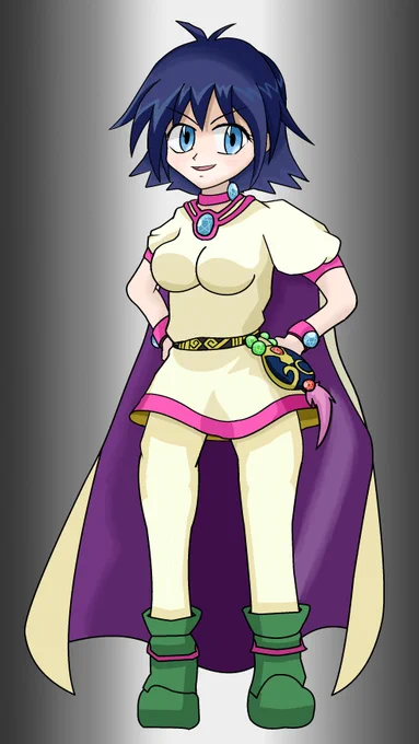 アメリア。 昔、描いたやつに足を付けたもの。