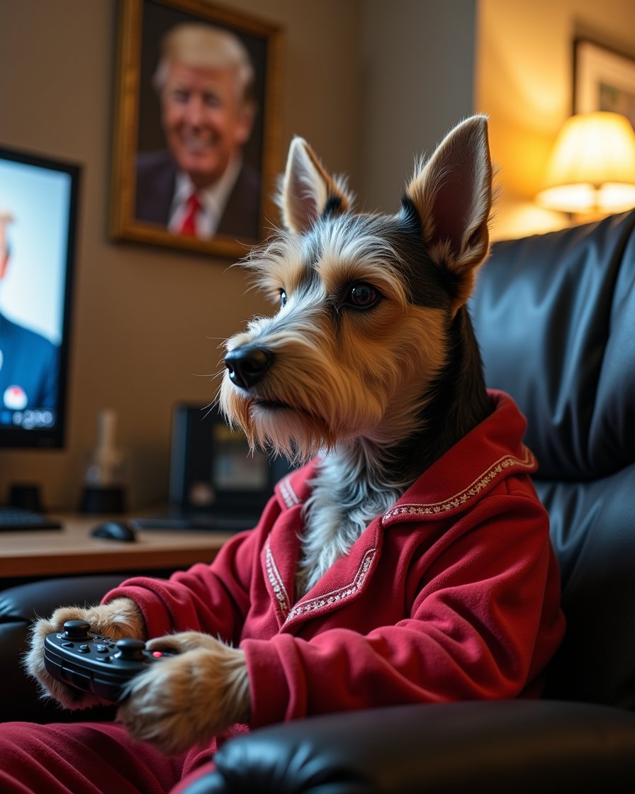 Scrappy is DEEP in the zone. 🕹️
Chilling in his home office, kicking back, and diving into some epic gaming vibes.
Time to unwind and own this virtual world! 😎
Good night.
 #ScrappySaturday #GameOn