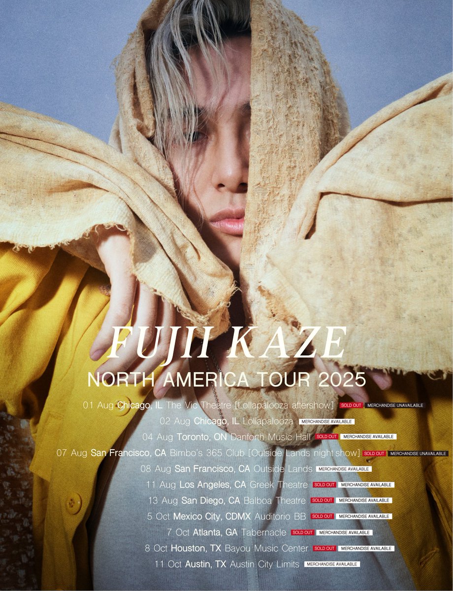 fujiikazestaff's tweet image. Kicks Off FUJII KAZE NORTH AMERICA TOUR 2025 in Chicago!