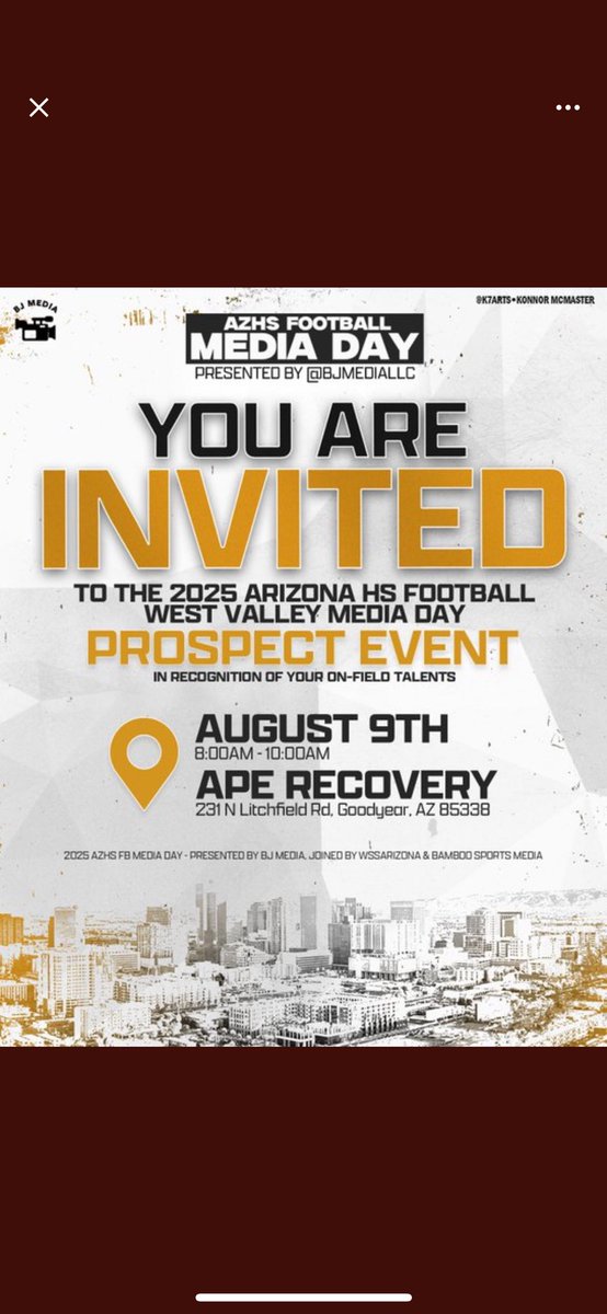 3⭐️ WR Rico Blassingame (@ricoblass2026) on Twitter photo Thank you for the invite <a href="/BJMedia1/">BJ Media</a>, Looking forward to it!! <a href="/TTownFball/">Tolleson Football</a> Thank you for the invite <a href="/BJMedia1/">BJ Media</a>, Looking forward to it!! <a href="/TTownFball/">Tolleson Football</a>