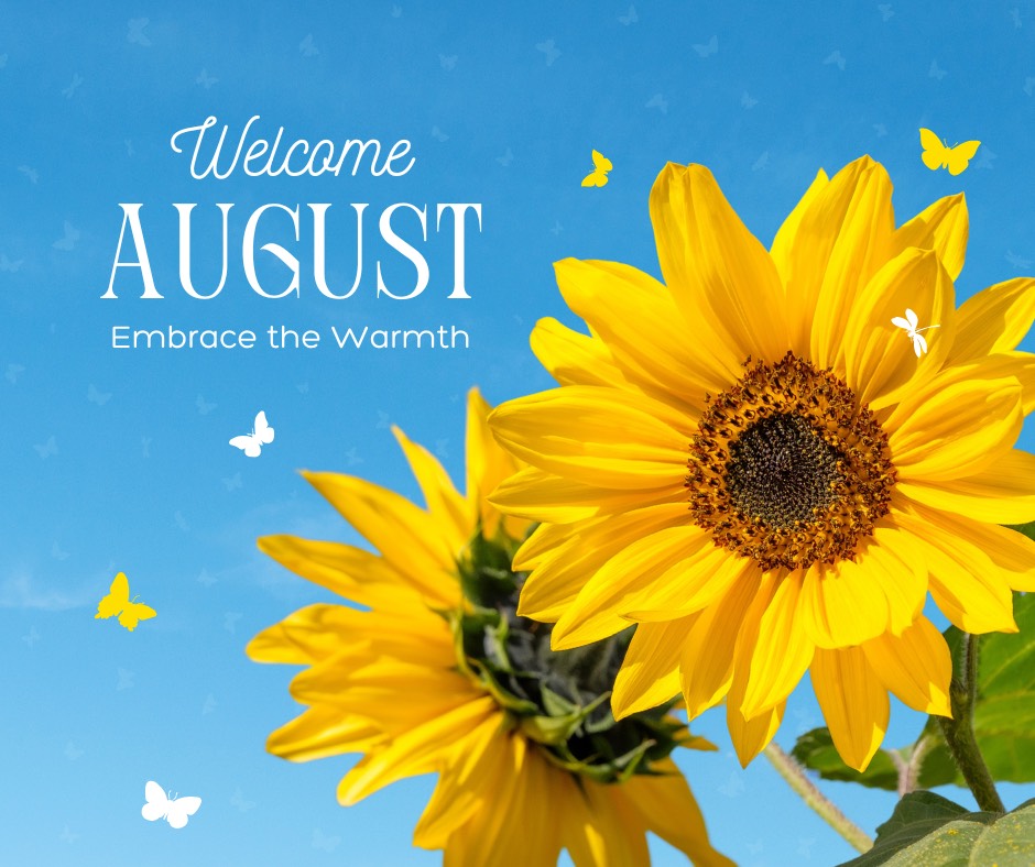 SFAgentJackieD's tweet image. 💛🌼🩵Hello August!

Make every day an opportunity to grow, learn, and create beautiful memories. May this month inspire us to be better and live life with passion.

#HelloJuly #NewMonthNewGoals #SummerProtection #JulyVibes #InsuranceAgent #HereToHelp #AutoHomeLife