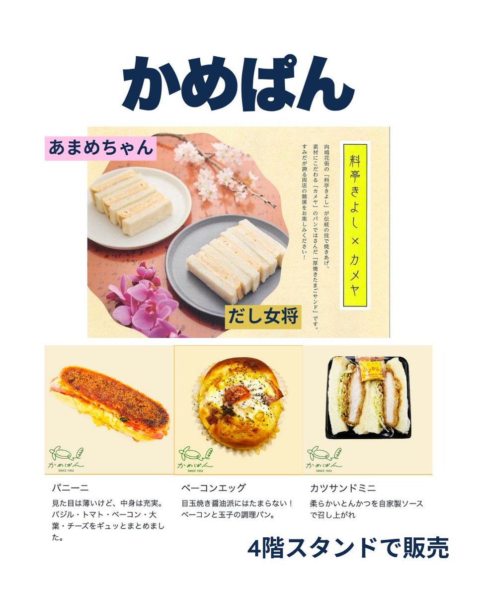 fuga_sumida's tweet photo. 【4階スタンドグルメ🥐🥗🍺】
12:15 会場
入って右手奥の角で飲食ブースあり😋✨
12:30頃販売開始予定
#FUGACOFFEE
2カ所でドリンク販売🍻🥤
#かめぱん 🐢🥐
たまごサンドなど人気パンをご用意🐣
#ポキボウル #マグロユッケ弁当
🕟16時半頃販売開始🐟数量限定
#フウガドールすみだ
#アリーナグルメ