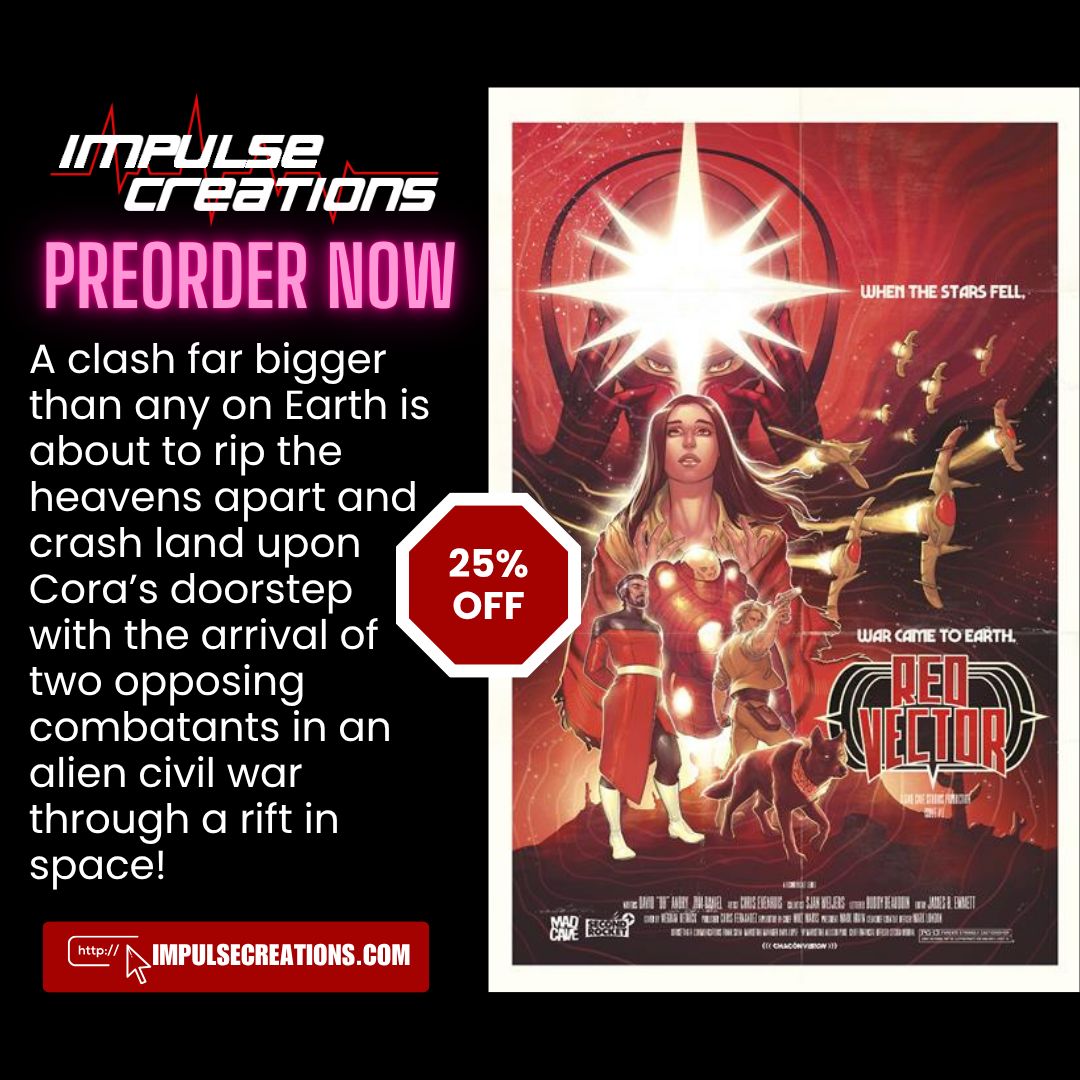 Impulse Creations (@impulsec) on Twitter photo The earthbound space opera from the creators of Morning Star and Crush Depth begins! When the stars fell, war came to Earth.
Preorder by Friday 8-1-25 to save 25%!
impulsecreations.com/collections/pr… <a href="/DBAndry/">David 'DB' Andry</a> <a href="/TimDanielComics/">Tim Daniel</a> <a href="/MeghanHetrick/">Meghan ☕️ 🤬 🏳️🌈</a> <a href="/MadCaveStudios/">Mad Cave Studios</a> The earthbound space opera from the creators of Morning Star and Crush Depth begins! When the stars fell, war came to Earth.
Preorder by Friday 8-1-25 to save 25%!
impulsecreations.com/collections/pr… <a href="/DBAndry/">David 'DB' Andry</a> <a href="/TimDanielComics/">Tim Daniel</a> <a href="/MeghanHetrick/">Meghan ☕️ 🤬 🏳️🌈</a> <a href="/MadCaveStudios/">Mad Cave Studios</a>
