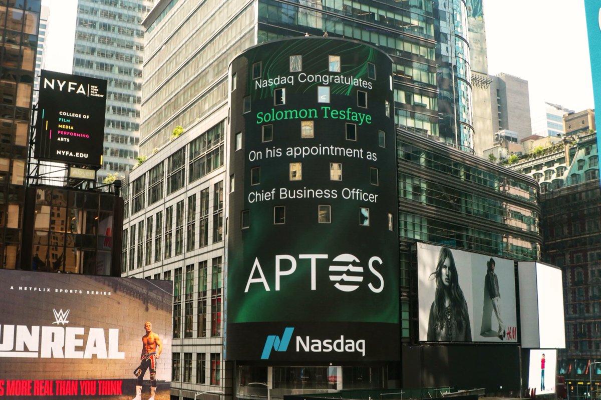 Aptos's tweet photo. NASDAQ 🤝 APTOS https://t.co/mD4qvT2tQy