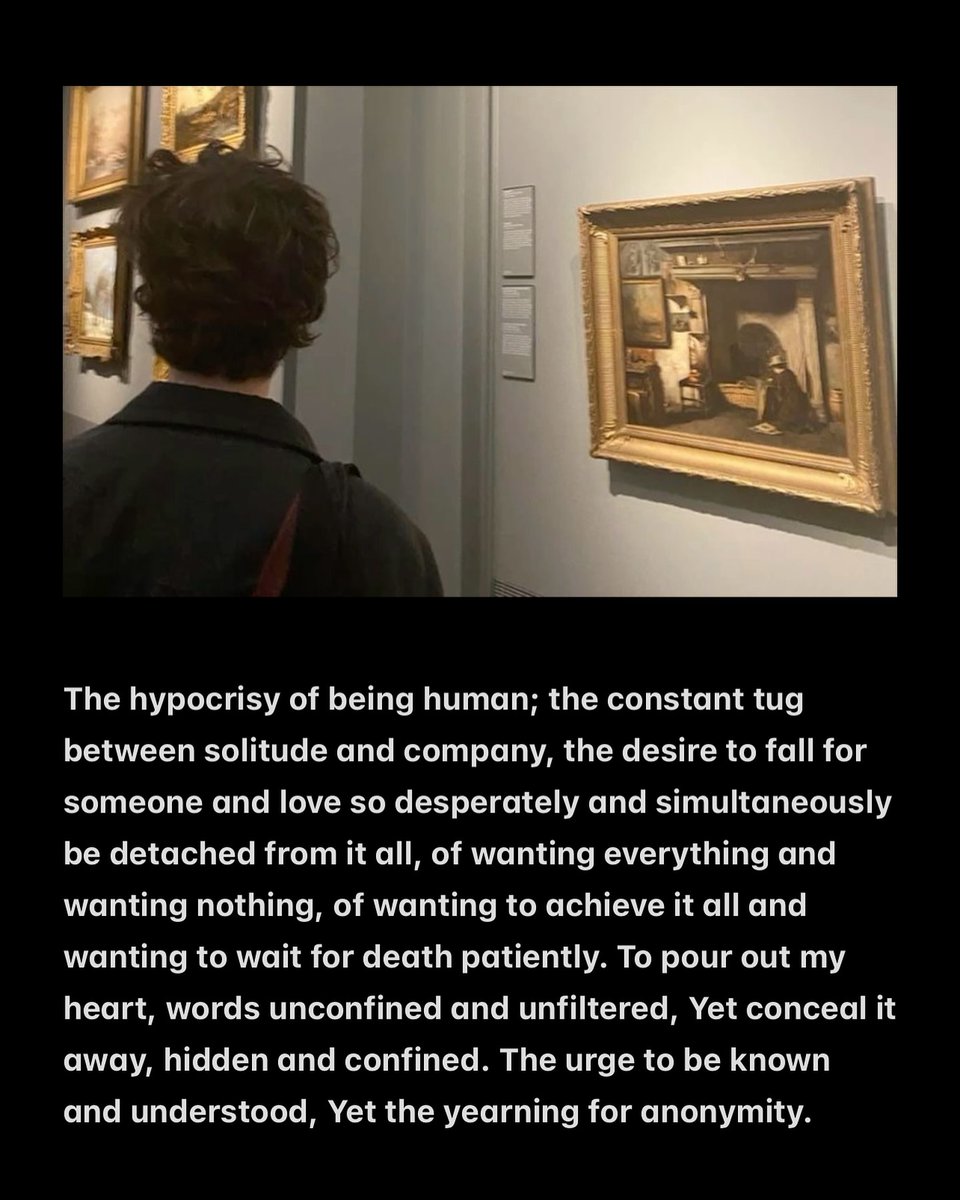 The hypocrisy of being human.