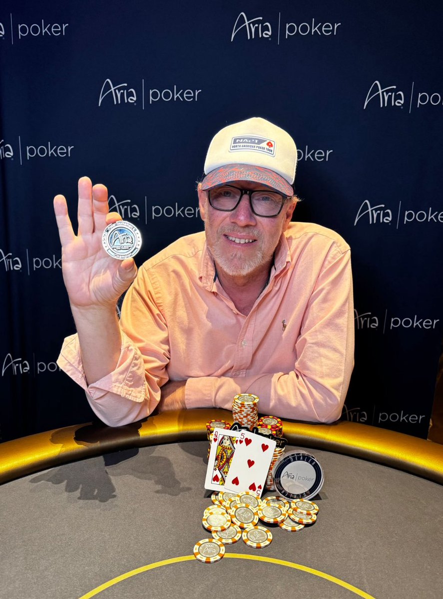 Joel Baker (Las Vegas, NV) earned an outright victory in our $200 NLH on Wednesday, July 30th after defeating a field of 34 entries. 

For the win, Joel cashed $2,231 and claimed his ARIA Winner’s Coin. Congrats!