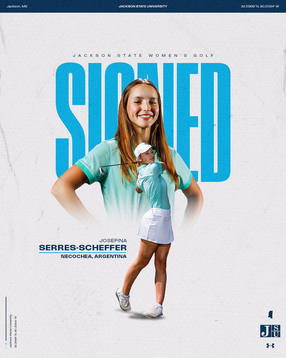 thee_coachrob's tweet image. Signed 📝

Tiger Nation, let’s welcome Josefina Serres-Scheffer to Thee Jackson State University Lady Tiger Golf Team‼️

#TheeFormula ⛳️
#TheeStandard